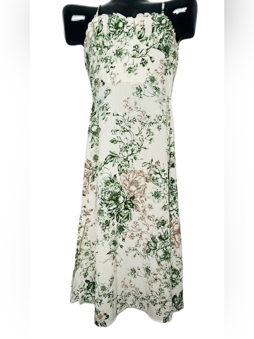 NWOT -Floral Botanical Bustier-style Midi Dress - Picture 14 of 17